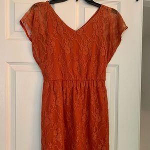 Bailey Blue Orange Fall Dress Small